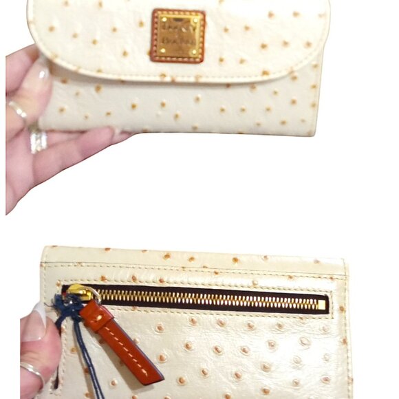 Dooney & Bourke🦆NEW Ostrich 3 Compartment Satchel Shoulder Bag & Wallet Set - Picture 10 of 10